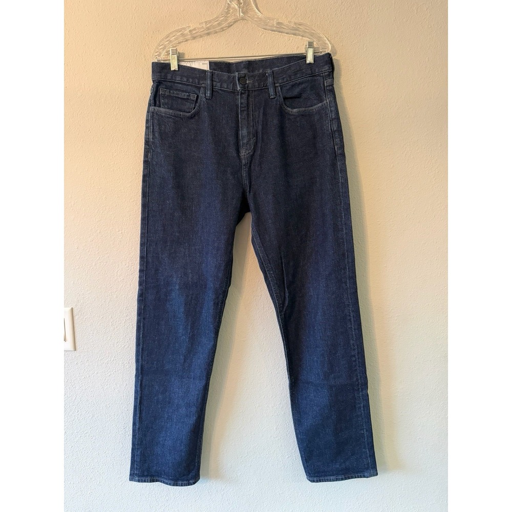 Banana Republic Men Relaxed Fit Dark Wash Denim Jeans 32X32 Straight Leg Blue